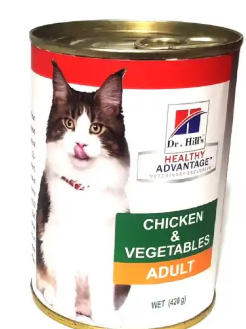 کنسرو مرغ و سبزیجات گربه دکتر هیلز 420 گرم