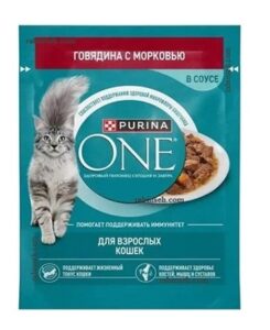 پوچ گربه پورینا وان طعم گوشت با هویج